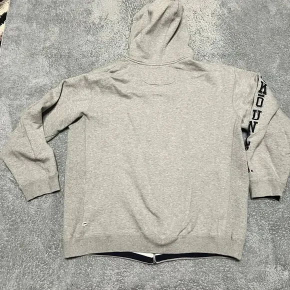 ECKO Hoodie Mens XXL Zip Hoody Sweatshirt Gray Distressed * - Picture 4 of 9